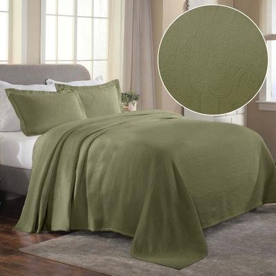 Superior Florin Jacquard Scrolling Medallion Cotton Bedspread Set