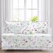 Summer Bloom Azalea Floral Garden Chintz Pink Blue White Green Microfiber Reversible Quilted DayBed Set