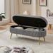 Velvet Storage Bench for Entryway Bench Soft Mat Tufted Bench Upholstered Storage Benches Footstool Ottoman End of Bed, Grey