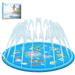 68 Inch Sprinkler Splash Pad Kids Toddlers Water Spray Play Mat Garden