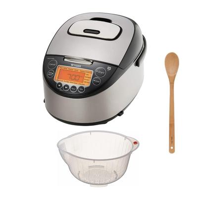 Tiger JKT-D18U 10-Cup Rice Cooker (Black & Stainless) w/ Accessories