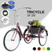 20 Adult Tricycle w/ Large Size Basket Comfort Cruiser for Men & Women RED