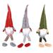 NUOLUX 3Pcs Christmas Doll Adornment Sitting Faceless Doll Ornament (Red+Grey+Green)