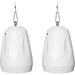 Sound Town 2-Pack 4 All-Weather Pendant Speaker IP66 Wall Mount Landscape 70V/100V/8-Ohm Indoor/Outdoor Commercial Speaker for Home and Commercial Installation White (STPDS-4W-PAIR)