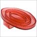 Horze Western Tack Flexible Rubber Horse Transparent Curry Comb Small Red