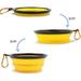 Collapsible Dog Bowl Portable Extra Large Size Foldable Expandable Silicone Pet Travel Bowl for Pet Dog Food Water Feeding 1 Piece Yellow