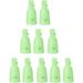 10pcs reusable UV Gel Nail Polish Remover Cap Clip Set Plastic Nail Art Removal Clip Tool (green)