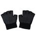 NUOLUX 1 Pair Non-slip Half Finger Knit Gloves Exercise Yoga Accessories Workout Gloves Yoga Gloves for Fitness (Black)