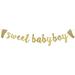 Sweet Baby Boy Gold Glitter Bunting Banner - Perfect for Baby Shower & Birthday Decorations
