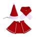 âœª Cat Dog Hat Christmas Theme Santa Hat Funny Cloak&Scarf for Festival Party