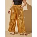 Plus Size High Rise Lamé Wide Leg Pants