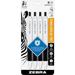 Zebra SARASA dry X1+ Gel Pen - Medium Pen Point - 0.7 mm Pen Point Size - Retractable - Black Gel-based Dry Ink - Plastic Barrel - 4 / Pack | Bundle of 2 Packs