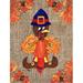 Thanksgiving Turkey Pilgrim Fleur de lis Flag Canvas House Size