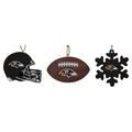 The Memory Company Baltimore Ravens Three-Pack Helmet, Football & Snowflake Ornament Set