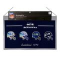 Seattle Football Seahawks Established 1976 - Classic Logos through the years Wool Heritage Dynasty Banner 22 x 14