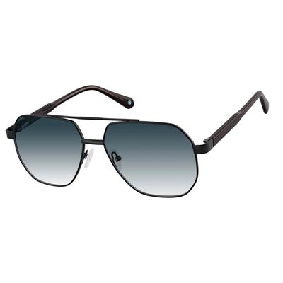 Zenni Aviator Rx Sunglasses Black Mixed Full Rim Frame