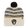 Men's '47 Natural Milwaukee Brewers Tavern Cuffed Knit Hat with Pom