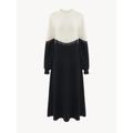 CHLOÉ Balloon-sleeve long dress Black Size L 71% Wool, 29% Cashmere