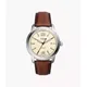 Fossil Men's Fossil Heritage Automatic Brown LiteHide Leather Watch