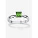 Women's Birthstone .925 Silver Solitaire Ring by PalmBeach Jewelry in August (Size 4)