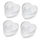 Artibetter 4pcs Heart Shaped Candlestick Heart Tea Light Holder Mantel Decor Mantle Candle Holders Tapered Candle Holder Heart Candle Holder Glass Candle Stand Glass Decor Glass Tea Delicate