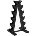 SPORTNOW 5-Tier Dumbbell Rack, Dumbbell Storage Stand Holder, Steel Weight Tree for Home Gym