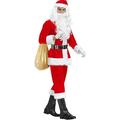 Duohropke Men's Women's Costume Santa Claus Party Cosplay Outfits Suits Santa Claus Santa Costume Deluxe Velvet Adult Santa Suit Shelf Plush Father Velvet Cosplay Costume