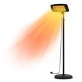 Patio Heater Outdoor Electric Patio Heater 2000W Free Standing Garden Patio Heater with Remote 2KW Outdoor Quartz Electric Heater for Restaurants, Cafes, Gardens