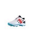 Velocity 3.5 Narrow Spike Junior Shoes - WHITE/AQUA - NEW FOR 2023 (4 UK)