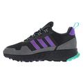 adidas Originals Men's Zx 1k Boost Sneaker, Core Black/Accent Purple/Mint, 10 UK