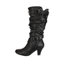 NJGRAE Ankle Boots For Women Women's Boots High Heel Boots For Women Retro Booties Tapered Heel Boots Shoes Over-the-Knee Boot Platform Boots Combat Boot Black 4.5