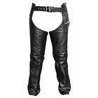 Classic Motorcycle Unisex Cowhide Leather Chaps (32/M) Black
