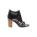 REPORT Heels: Black Solid Shoes - Women's Size 9 1/2 - Open Toe