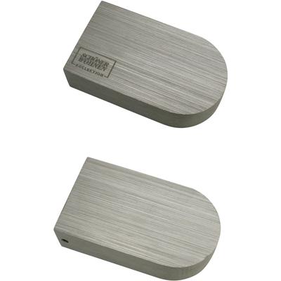 Gardinenstangen-Endstück "Round", silber (stahl, gebürstet), 2 St., SCHÖNER WOHNEN-KOLLEKTION, Gardinenstangenendstücke, Serie Einzelprogramm Matteo rechteckig Image