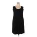 Avenue Casual Dress - Shift Scoop Neck Sleeveless: Black Print Dresses - Women's Size 2X Plus