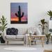 Stupell Industries Desert Cactus Plant Silhouette Radiant Sunset Sky by Jeff Poe - Wrapped Canvas Print Canvas in White | Wayfair an-733_cn_36x48