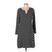 Hatley Casual Dress - Mini: Black Chevron/Herringbone Dresses - Women's Size Large