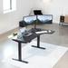 Vivo Electric 58" X 35" Corner Stand Up Desk Table Top Frame Wood/Metal in Black | 58.1 W x 35 D in | Wayfair DESK-KIT-1BRB