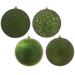 The Holiday Aisle® 8" Moss 4-Finish Ball Ornament Assortment, 4 Per Bag Plastic in Green | 8 H x 8 W x 8 D in | Wayfair