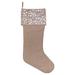 The Holiday Aisle® Burlap Jewel Christmas Stocking Polyester in Brown/Gray | 19 H x 10 W in | Wayfair FFBAAE50423A4C0CAA946951F16307A2