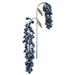 The Holiday Aisle® 20" Blue Pearl Glitter Hanging Foxglove Artificial Christmas Spray. Includes 3 Sprays Per Pack. | 20 H x 3 W x 3 D in | Wayfair