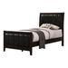 Red Barrel Studio® Joeseph Bed Wood & /Upholstered/Faux leather in Black/Brown | 50.5 H x 42.25 W x 80 D in | Wayfair