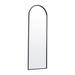 Ebern Designs Mila Wall Mount Arched Mirror w/ Slim Metal Frame Metal in Black | 65 H x 22 W x 0.75 D in | Wayfair 591EDFA770D84931BA899BCF67B61A85