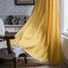 Dakota Fields Taggart Window Yellow Checkerboard Pattern Curtains Cotton Linen Curtains w/ Tassels （Set of 2） Blend | 71 H x 59 W in | Wayfair
