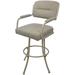 17 Stories Nahid Unfinished 34" Extra Tall Stool Upholstered/Metal in Gray/Brown | 52 H x 23 W x 22 D in | Wayfair 2F68080E36C64860807A783D0AB157B5