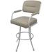 17 Stories Mykeria Swivel 26" Counter Stool Upholstered/Metal in White | 44 H x 23 W x 22 D in | Wayfair 2BF0E68EE1B34557B7C17DD32CBE18D3