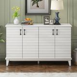 Corrigan Studio® Lineth 60 Sideboard Wood in White | 36 H x 60 W x 18 D in | Wayfair D2E7884D0F0E45AC83CDE4BBE2F8928E