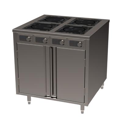 Spring USA BOH-2600D 36" Cooking Cart w/ 4 Induction Stove, Silver, 208/240 V