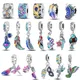 925 Sterling Silver Colorful Masquerade Series Sexy Mask Feather Dress Charms Beads Fit Pandora