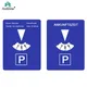 Car Parking Disc Timer Clock Arrival Time Display Blue Plastic Parking Time Tools 24 Parking Disc